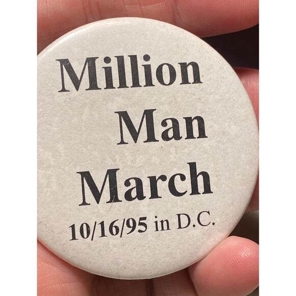 Lot of 2 PinBack Badges Button Lapel Pins Million Man March Black Wax Museum EUC - Picture 5 of 10
